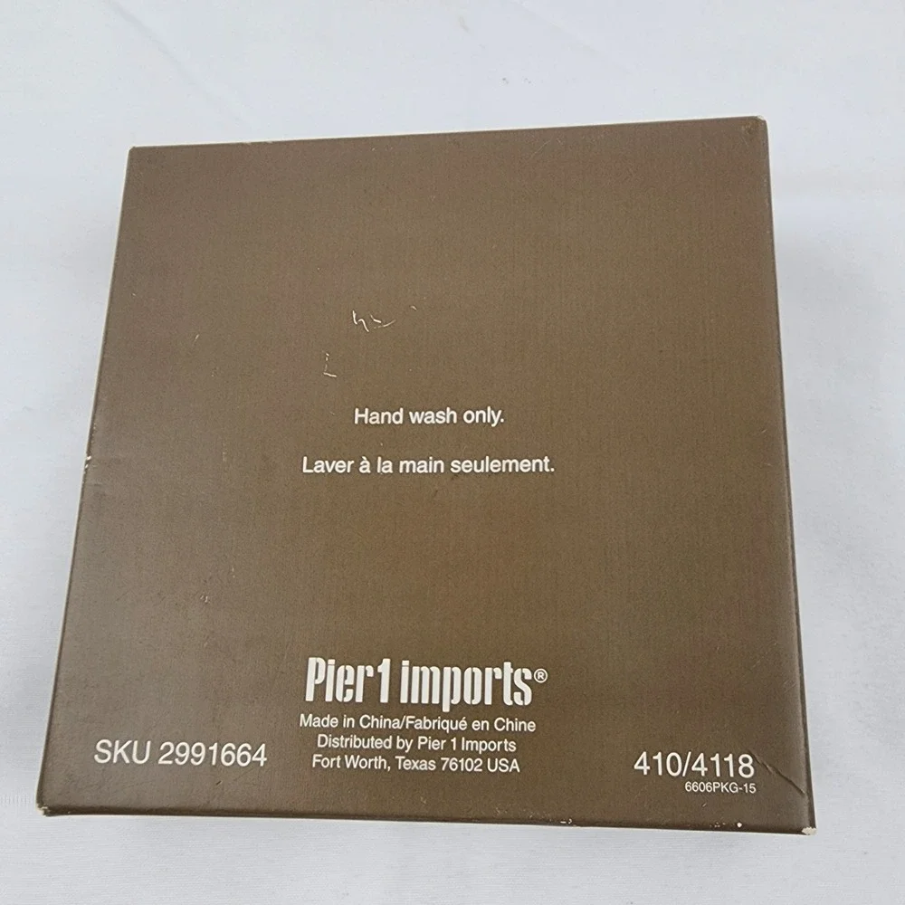 Pier 1 Imports Silver Salt Cellar with Spoon, Vintage‎ Kitchen Decor